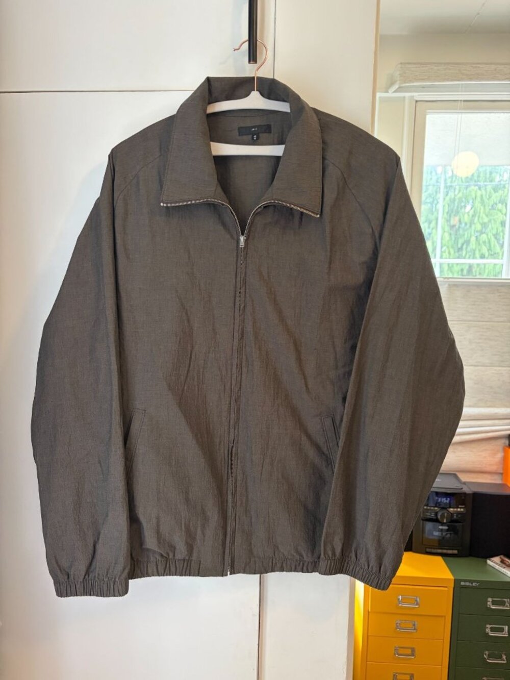 Lady White Co. Tumbled Poplin Full Zip Jacket in Brown Pearl Size XL